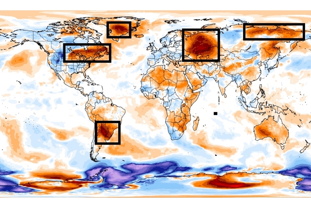 Sul do Brasil entre as áreas com temperatura mais acima da média no mundo