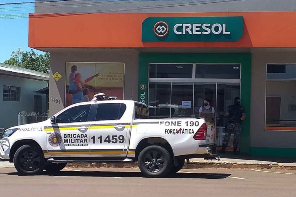 Criminosos armados invadem e assaltam agência Cresol no Noroeste do RS