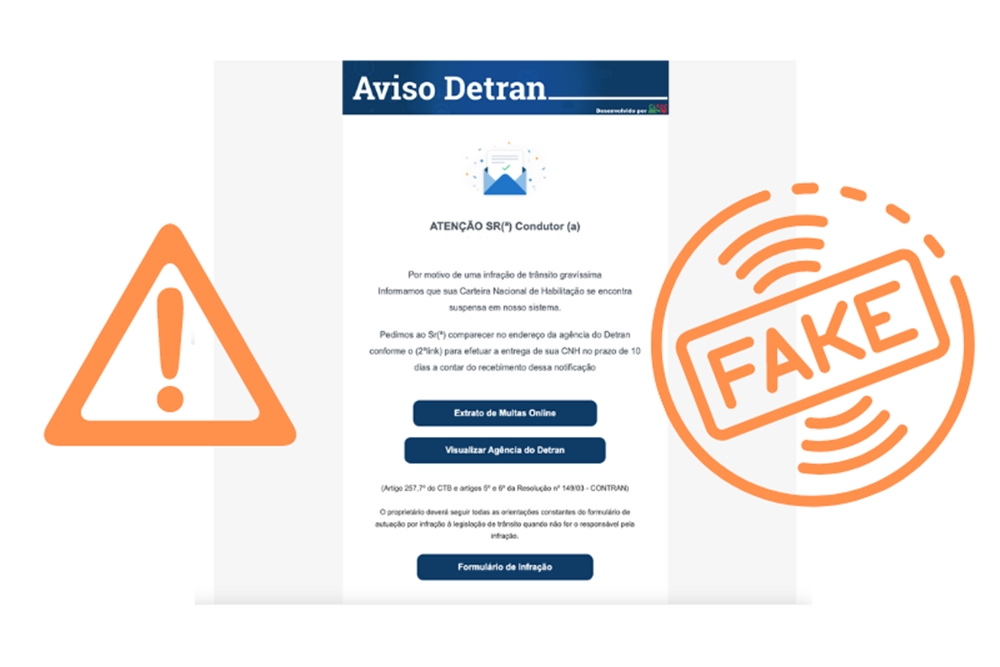 DetranRS alerta sobre falsos e-mails de multas e penalidades