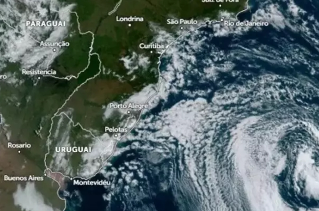 Estados da Região Sul enfrentam ciclone extratropical esta semana, segundo Inmet