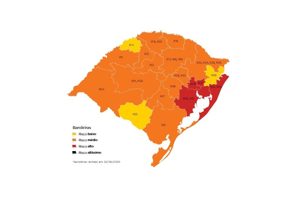 Após decisão do governo do RS, região permanece com bandeira laranja