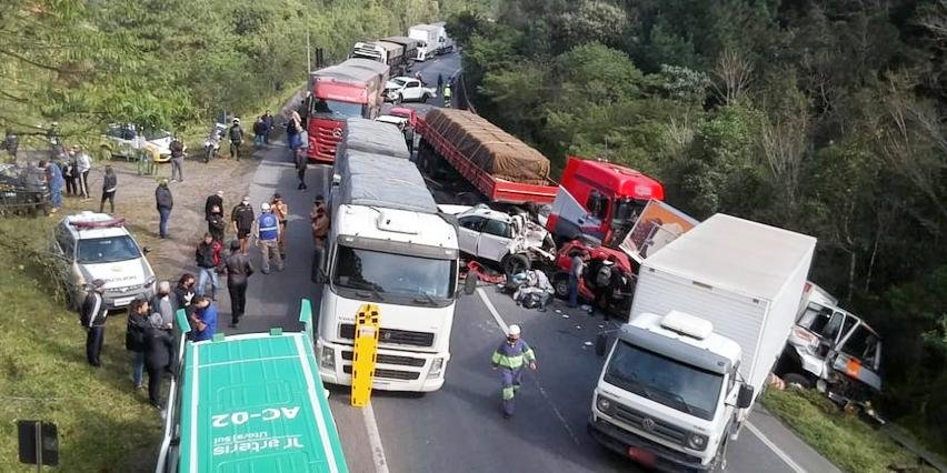 Novo acidente de trânsito na BR 376 deixa sete feridos no Paraná