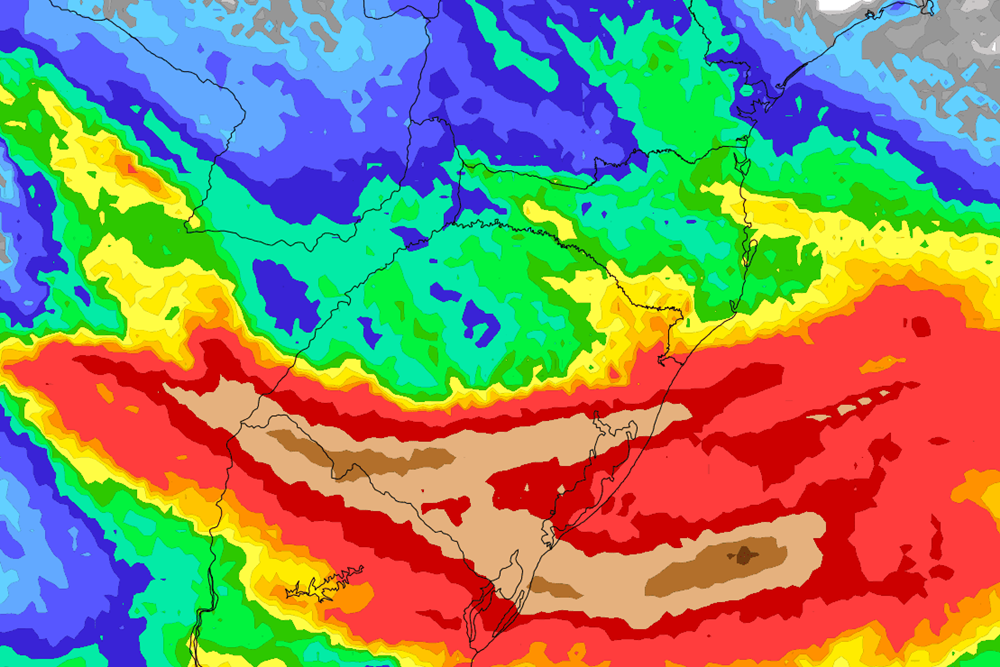 Alerta de chuva excessiva, raios, granizo e vendavais no RS