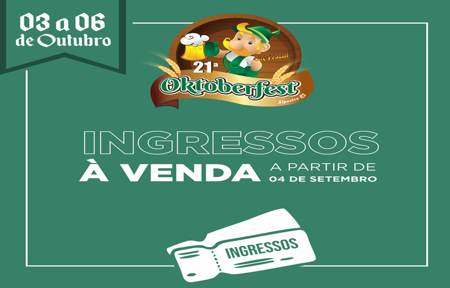 Venda de Ingressos Oktoberfest 2019.