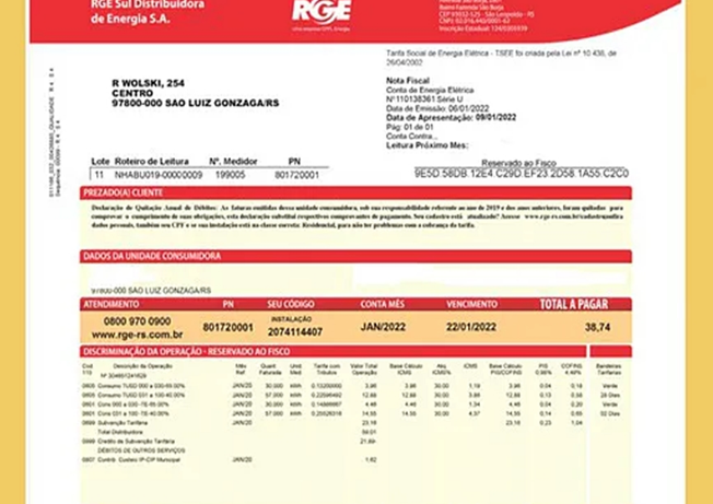 Clientes da RGE terão reajuste na tarifa de energia elétrica